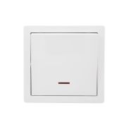 Выключатель 1-кл. ОП LETO с индикацией бел. LEZARD 752-0200-111