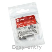 Наконечник штыревой втулочный изол. НШвИ 0.75-8 (уп.50шт) EKF nhvi-0.75-8