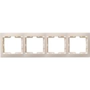 Рамка 4-м КВАРТА РГ-4-ККм горизонт. крем. GENERICA EMK40-K33-DM