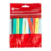Набор трубок термоусадочных ТУТ нг тонкостен. 12/6 (7 цветов по 3шт 100мм) EKF tut-n-12