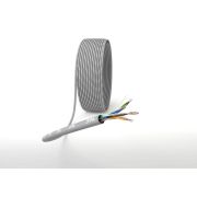 Кабель витая пара U/UTP кат.5E 4х2х24AWG solid CCA PVC Simple сер. (м) Эра Б0044434