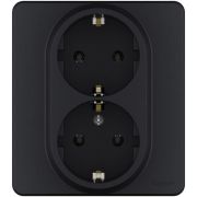 Розетка Inspiria 16А 250В 2х2P+E немецк. стандарт антрацит IEK 673753