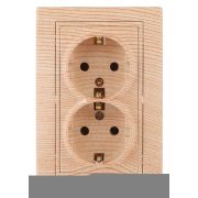 Розетка 2-м СП Plano 1-205-11 16А IP20 250В 2P+E Schuko сосна Intro Б0053922